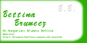 bettina brumecz business card